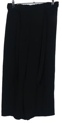 Dámske čierne culottes nohavice s opaskom Primark