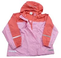 Ružovo-jahodová šušťáková bunda s kapucňou Papagino