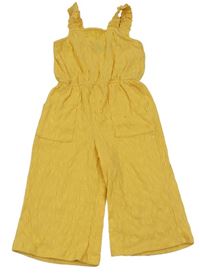 Žltý bavlnený nohavicový overal Primark