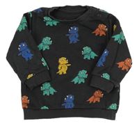 Sivá mikina s dinosaurami M&S