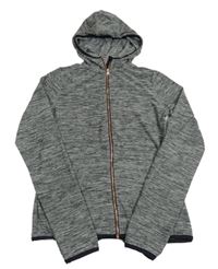 Sivo-čierna melírovaná športová prepínaci mikina s kapucňou zn. H&M