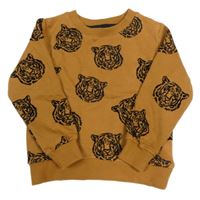 Hnedá mikina s tigrami H&M