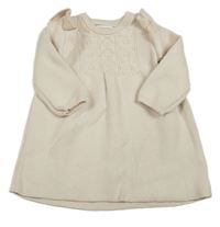 Svetlobéžové rebrované pletené šaty F&F