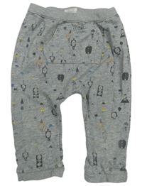 Sivé baggy tepláky s panáčky Mamas&Papas
