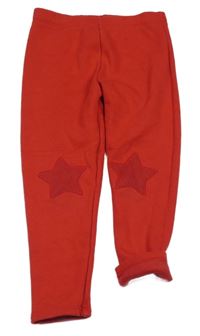 Červené teplé legíny s hvězdami Next