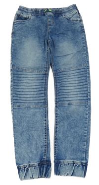 Modré teplákové cuff rifle Yigga