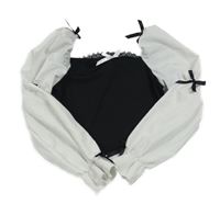 Černo-bílé crop triko Shein