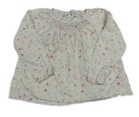 Bílá květinová tunika