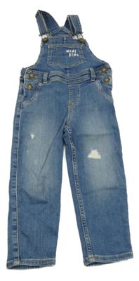 Modré laclové rifle s nápisem River Island