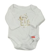 Nové - bielo-zlaté body s nápisom Nutmeg