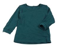 Petrolejové rebrované tričko