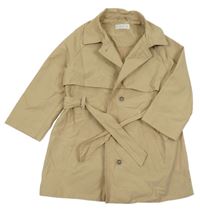 Béžový šušťákový jarný kabát Mango