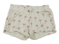 Béžové kraťasy s palmami C&A