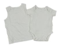 2 set - biele body + biele tielko
