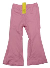 Nové - Ružové bootcut legíny
