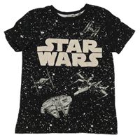 Černo-bílé skvrnité tričko Star Wars