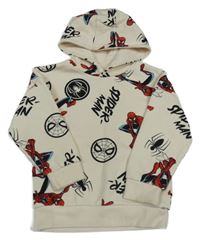 Smotanová mikina so Spidermanem a nápismi Primark