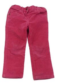 Fuchsiové manšestráky F&F