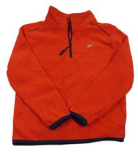 Červená fleecová mikina s výšivkou zn. Rebel