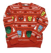 Červený vzorovaný svetr - Avengers Tu