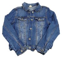 Modrá rifľová crop bunda Zara