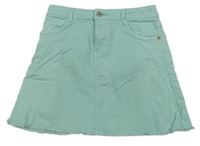 Mentolová rifľová sukňa Bluezoo