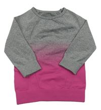 Sivo-fuchsiové spodné funkčné tričko so vzorom Crivit