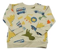 Béžová mikina so zvířaty George