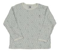Biele tričko s liškami Petit Bateau