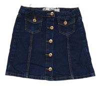 Tmavomodrá rifľová prepínaci sukňa Denim Co.