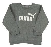 Sivá melírovaná mikina s logom Puma