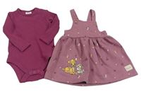 2set - Růžové teplákové šaty s Bambim + růžové body Disney
