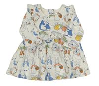 Bílé bavlněné šaty Peter Rabbit Matalan