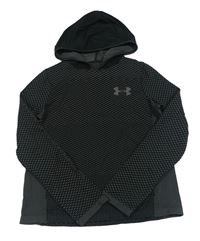 Čierno-sivé funkčné športové tričko s kapucňou Under Armour