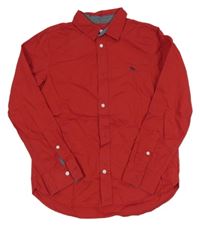 Červená košile s výšivkou H&M