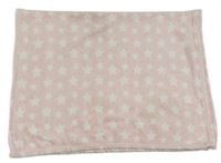 Ružová hviezdičkovaná plyšová deka