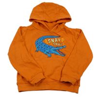 Oranžová funkční mikina s krokodýlem a kapucí Mountain Warehouse