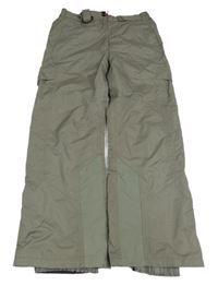 Hnědé šusťákové oteplovačky 