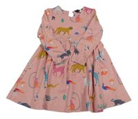 Světlerůžové teplákové šaty se zvířátky Joules 