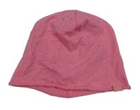 Růžová bavlněná čepice se třpytkami Cool Club