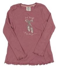 Ružové rebrované tričko s piškoty L&D