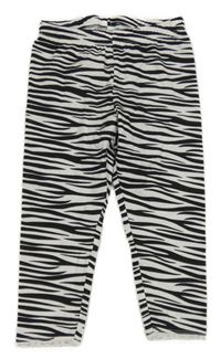 Čierno-biele vzorované capri legíny Kiki&Koko