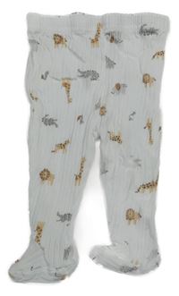 Bílé žebrované polodupky so zvieratkami