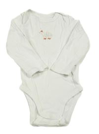 Bílé body s medvídkem Tchibo