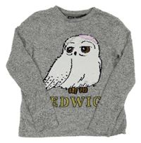 Sivý sveter s Hedvikou