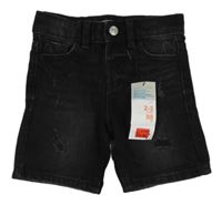 Nové - Černé riflové kraťasy s prošoupáním Primark