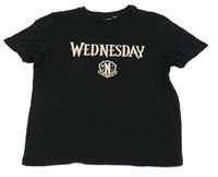 Černé crop tričko Wednesday