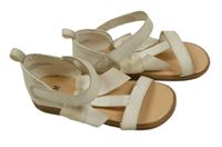 Bílé koženkové sandály s mašlí H&M vel. 23