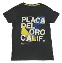 Sivé tričko s nápisom