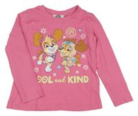 Růžové triko s PAW PATROL - Skye Nickelodeon